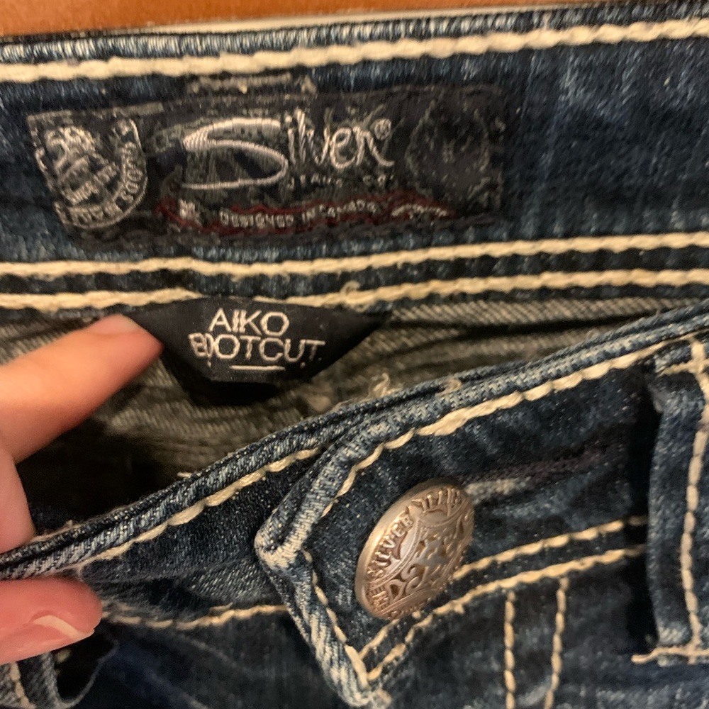 Silver Bootcut Jeans - Picture 2 of 4